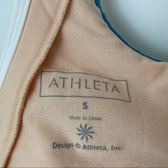 Athleta Truckee Tri Ready to Run Tankini Top White Paisley Women's Size S - Picture 7 of 9